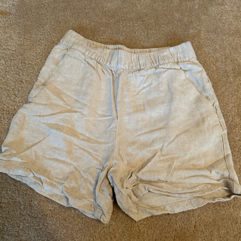 3/$10 High Rise Linen Shorts